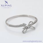 Women Bangle Manufacturer - XUPING X000794047 Platinum Plated Simple Cute Bow Fashion
