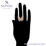 Women Ring Manufacturer - XUPING A00907376 24K Gold Plated Butterfly Engagement