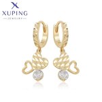 Earring Manufacturer - XUPING X000759397 14K Gold Plated Heart Environmental Copper