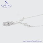 Women Necklace Manufacturer - XUPING X000977482 Platinum Plated Flower Pendant Simple