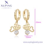 Earring Manufacturer - XUPING X000759397 14K Gold Plated Heart Environmental Copper