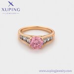 Women Ring Manufacturer - XUPING S00041194 18K Gold Plated Pave Setting Diamond