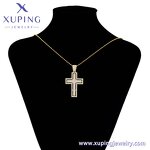 Men Pendant Manufacturer - XUPING X000743913 14K Gold Plated Cross Hip Hop Necklace