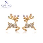 Girl Earring Manufacturer - XUPING Small MOQ Cute Animal Bear Rabbit Fish Deer Stud