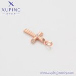 Pendant Manufacturer - XUPING X000832052 Rose Gold Cross Crystal Religion Series