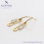 Dangle Earring Manufacturer - XUPING X000882589 14K Gold Plated Paper Clip Heart