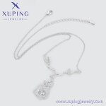 Women Necklace Manufacturer - XUPING X000977482 Platinum Plated Flower Pendant Simple