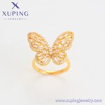 Women Ring Manufacturer - XUPING A00907376 24K Gold Plated Butterfly Engagement