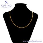 Women Necklace Manufacturer - XUPING 14N243620 24K Gold Plated Link Chain Simple