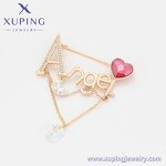 Women Brooch Manufacturer - XUPING A00912246 Heart Pendant Angle Letter Alphabet