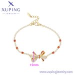 Women Bracelet Manufacturer - XUPING X000925809 14K Gold Plated Ribbon Crystal Vintage
