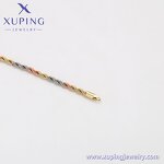 Anklet Manufacturer - XUPING X000730620 Multicolor Spiral Link Alloy Foot Chain