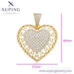 Women Pendant Manufacturer - XUPING X000743480 14K Gold Plated Heart Cute Exquisite