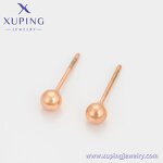 Stud Earring Manufacturer - XUPING A00911967 Stainless Steel Single Beads Rose Gold