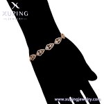Women Bracelet Manufacturer - XUPING X000755120 18K Gold Plated Flower CZ Elegant