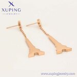 Pendant Earring Manufacturer - XUPING 98318 Rose Gold Plated Copper Long Bulk