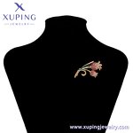 Women Brooch Manufacturer - XUPING A00669935 18K Gold Plated CZ Tulip Flower Fashion
