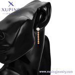 Chain Earring Manufacturer - XUPING 80929 Stainless Steel Circle Ring Long Chain
