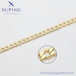 Women Anklet Manufacturer - XUPING X000991636 14K Gold Plated Simple Cuban Foot Chain
