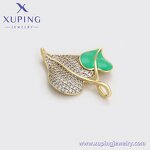 Pendant Manufacturer - XUPING X000852233 14K Gold Plated Iced Out Green Heart