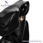 Hook Earring Manufacturer - XUPING 80915 Stainless Steel Rose Gold Tulip Flower Heart