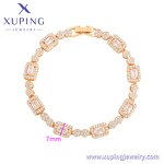 Women Bracelet Manufacturer - XUPING X000677363 Square Diamond Charm Copper Costume