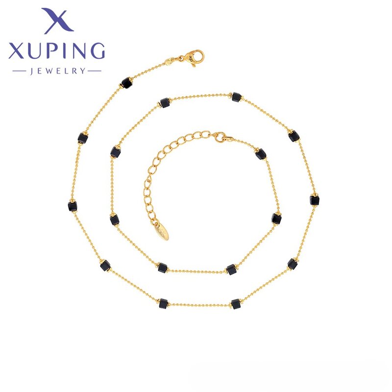 Women Necklace Manufacturer - XUPING X000994367 24K Gold Plated Link Chain Simple