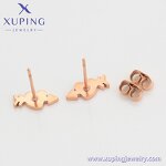 Stud Earring Manufacturer - XUPING 98600 Stainless Steel Rose Gold Plated Lovely