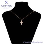 Pendant Manufacturer - XUPING X000832052 Rose Gold Cross Crystal Religion Series