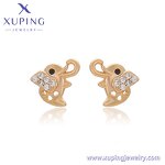 Girl Earring Manufacturer - XUPING Small MOQ Cute Animal Bear Rabbit Fish Deer Stud