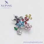 Women Brooch Manufacturer - XUPING S00100578 Colorful Flower Bird Fashion Elegant