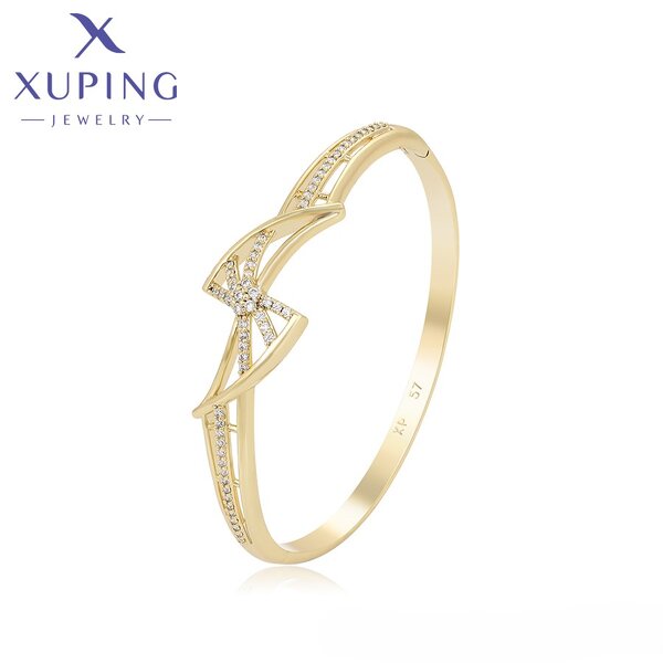 Women Bangle Manufacturer - XUPING S00150914 14K Gold Plated Elegant Butterfly Fashion