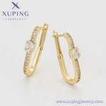 Huggie Earring Manufacturer - XUPING X000941566 14K Gold Plated CZ Small Hoop