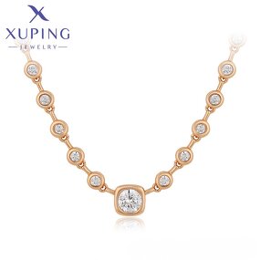 Women Necklace Manufacturer - XUPING X000850158 18K Gold Plated Fine Simple Fashion