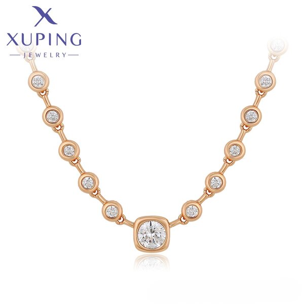 Women Necklace Manufacturer - XUPING X000850158 18K Gold Plated Fine Simple Fashion