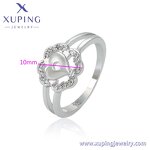 Women Ring Manufacturer - XUPING 13126 Platinum Plated Heart Engagement Charming