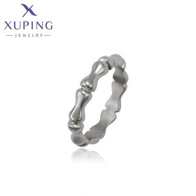 Unisex Ring Manufacturer - XUPING 16002 Stainless Steel Bamboo Style Fashion Bone