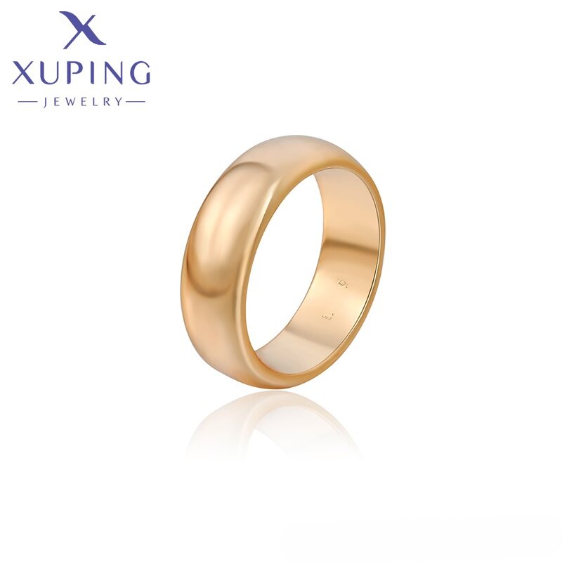 Women Ring Manufacturer - XUPING X000821413 18K Gold Plated Minimalist Wedding Copper