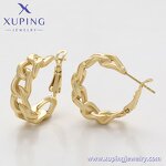 Huggie Earring Manufacturer - XUPING X000464058 14K Gold Plated Charming Copper Women