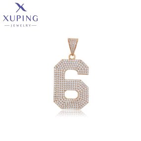 Pendant Manufacturer - XUPING X000716962 18K Gold Plated Number-6 Personality DIY