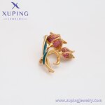 Women Brooch Manufacturer - XUPING A00669935 18K Gold Plated CZ Tulip Flower Fashion