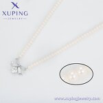 Women Necklace Manufacturer - XUPING X000967194 Platinum Plated Ribbon Beaded Simple