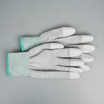 Work Safety Gloves Manufacturer - High Quality Machine Knitted Shell White PU for Automotive