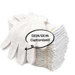 Work Safety Gloves Manufacturer - Popular Products White Anti-slip Cotton Yarn Knitted