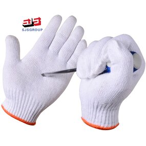 Work Gloves Manufacturer - Hot Selling 400g Knitted White Cotton for Hand Protection