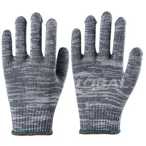 Work Safety Gloves Manufacturer - High Quality Dark Grey Cotton Knitted for Garden Cleaning