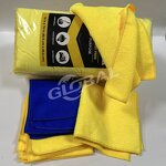 Car Washing Towel Manufacturer - 16"x16" Yellow 36 Pack High Low Pile 40x40 300gsm