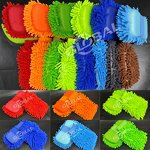 Car Wash Mitt Manufacturer - Factory Double-sided Waterproof Microfiber Chenille Glove
