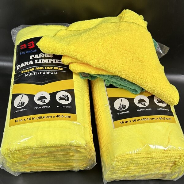 Car Washing Towel Manufacturer - Free Sample 36 Pack 40x40 300-400gsm Commercial Cloth