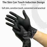 Nitrile Gloves Manufacturer - RTS Waterproofing Disposable Powder Free Pure Black 5 Mil